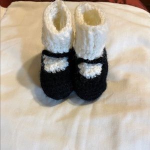 Handmade baby booties
